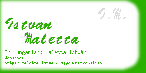 istvan maletta business card