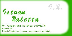 istvan maletta business card